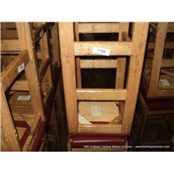 US WOOD RED TOPPED CUSHION BAR STOOL 29" 2X MONEY