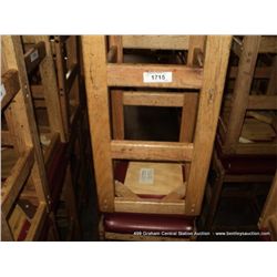 US WOOD RED TOPPED CUSHION BAR STOOL 29" 2X MONEY