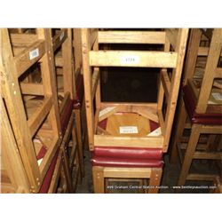 US WOOD RED TOPPED CUSHION BAR STOOL 29" 2X MONEY