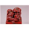 Image 2 : Chinese Red Stone Carved Dragon Seal