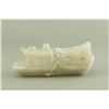 Image 2 : Very Fine Chinese Hetian White Jade Carved Boat