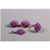 Image 1 : Sterling Silver Ruby Earrings Pendant Set CRV$2150