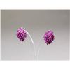 Image 7 : Sterling Silver Ruby Earrings Pendant Set CRV$2150