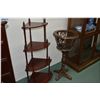 Image 1 : Four tiered corner what not and a free standing fern stand