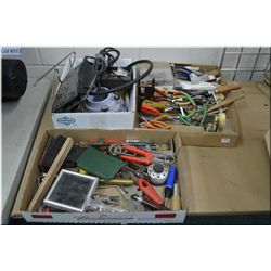 Selection of tools, mostly jewellery making tools including pliers, clamps and a Foredom flex grinde