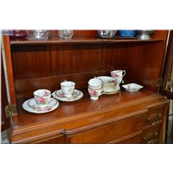 Selection of Royal Albert "American Beauty" including five side plates, six cups and saucers and a s