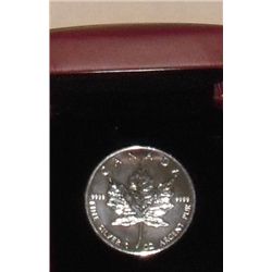 Maple Leaf $5 fine silver coin mint