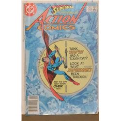 Superman says: " Think you had a tough day?"