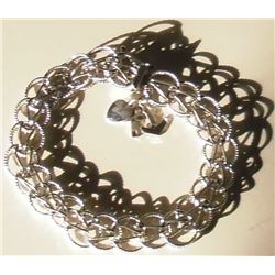 Faith, Hope & Love sterling silver charms bracelet