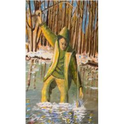 Robert Godin Fishing Again painting