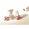 Image 2 : 10 kt gold ruby diamond tiny earrings