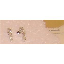 Citrine & diamonds earrings