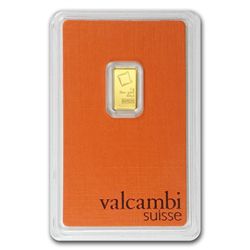 1 gram Valcambi Gold Bar (In Assay) .9999 Fine