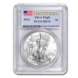 2014 Silver American Eagle MS-70 PCGS (First Strike)