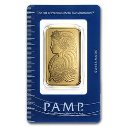 1 oz Gold Bar - Pamp Suisse (New Design, In Assay)