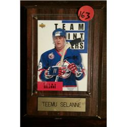 Teemu Selanne Hocky Card in Plaque