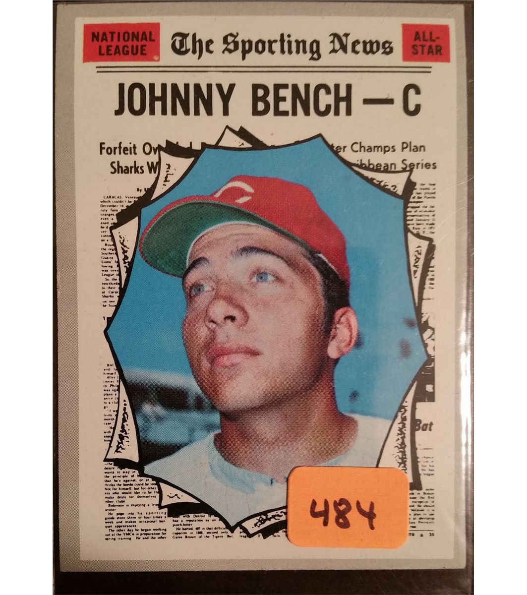 1970 Topps Johnny Bench All Star Card 464