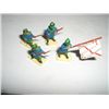 Image 1 : VINTAGE TOY SOLDIERS 4 TOTAL AFRICAN SOLDIERS *HAND PAINTED & PLASTIC* SOME ARE GLUED TO CARD!!