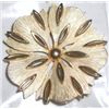 Image 1 : VINTAGE BROOCH LARGE FLOWER PATTERN STAMPED *TRIFARI* BOOK VALUE $65.00!! BROOCH CAME OUT OF SAFE!!