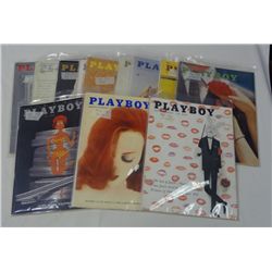 1960 PLAYBOY COLLECTION ( ALL 12 ISSUES) MARILYN MONROE DEC. ISSUE