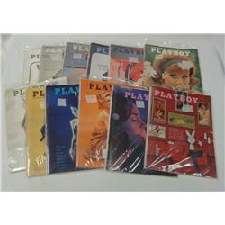 1963 PLAYBOY COLLECTION ( ALL 12 ISSUES) 10th HOLIDAY ISSUE