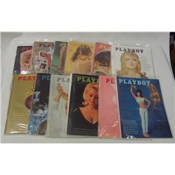 1965 PLAYBOY COLLECTION ( ALL 12 ISSUES) BEATLES INTERVIEW FEB. ISSUE