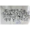 Image 1 : GORDIE HOWE & BILL GADSBY AUTOGRAPHED 38 x 25  PRINTED SKETCH of HOCKEY GREATS