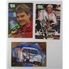 Image 1 : 3 - AUTOGRAPHED RACING CARDS, DALE EARNHARDT, MARK MARTIN & JEFF GORDON