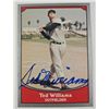 Image 1 : TED WILLIAMS AUTOGRAPHED BASEBALL CARD - 1990 PACIFIC TRADING CARD