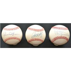 ROLLIE FINGERS / CARLTON FISK / JUAN MARICHAL AUTOGRAPHED BASEBALLS (3)
