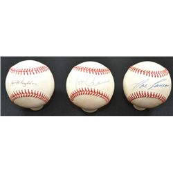 TOM GLAVIN / JOSE CANSECO / KEVIN McREYNOLDS AUTOGRAPHED BASEBALLS (3)