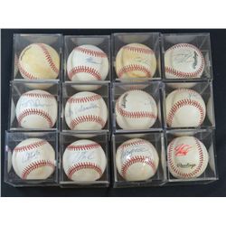12 - UNIDENTIFIED AUTOGRAPHED  NATIONAL LEAGUE BASEBALLS - POSSIBLE FINDS?