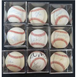 9 - UNIDENTIFIED  AUTOGRAPHED AMERICAN LEAGUE BASEBALLS - POSSIBLE FINDS?