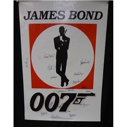 AUTOGRAPHED/SIGNED JAMES BOND 007 POSTER 27 x 39. COA