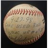 Image 3 : MARK MCGWIRE GAME USED BALL, 8x10 Photo & Dave Parker signed letter.