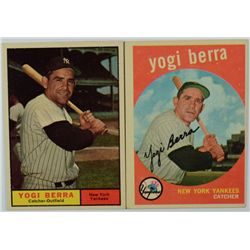 YOGI BERRA 1959 TOPPS #180 VGEX & 1960 TOPPS #425 EX