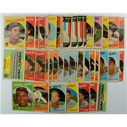 1959 TOPPS LOT (51 cds), LOADED WITH SEMI & MINOR STARS-COLAVITO-APARICIO-CEPEDA