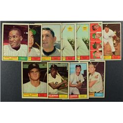 1961 TOPPS LOT (11 cds), NICE EX+ / EM