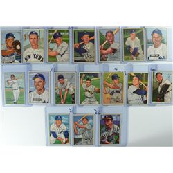 1951 & 1952 BOWMAN LOT (17 cds) MOSTLY EX or BETTER