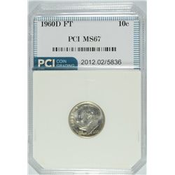 1960-D ROOSEVELT DIME, PCI MS-67 FULL TORCH! LISTS FOR $525.00