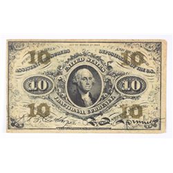 1863 TEN CENT US FRACTIONAL CURRENCY VF