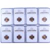 Image 1 : LOT OF ( 8 ) 1937 LINCOLN CENTS, NGC MS-66 RED