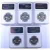 Image 2 : LOT OF ( 5 ) 1962 FRANKLIN HALF DOLLARS, NGC PROOF-66