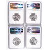 Image 2 : LOT OF ( 4 ) 1955 WASHINGTON QUARTERS, NGC MS-65