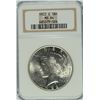 Image 1 : 1922-D PEACE SILVER DOLLAR, NGC MS-64  NICE WHITE COIN !