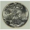 Image 2 : 1988 AMERICAN SILVER EAGLE, PCI MS-70  RARE  TRENDS PRICE $1750.00