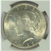 Image 2 : 1923 PEACE DOLLAR NGC MS-62