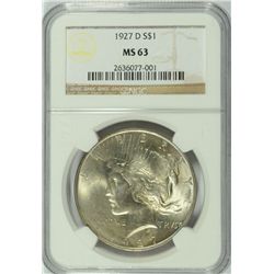 1927-D PEACE DOLLAR NGC MS-63