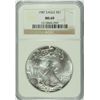 Image 1 : 1987 SILVER AMERICAN EAGLE NGC MS-69