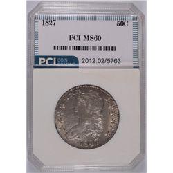 1827 BUST HALF DOLLAR, PCI MS-60 NICE!